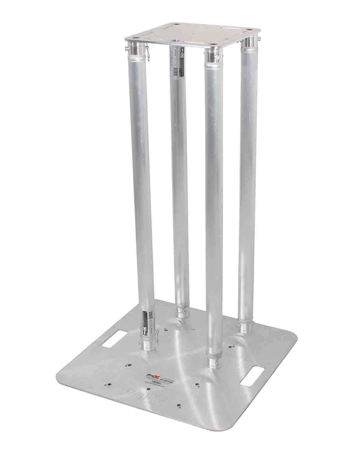 ProX XT-S4X328TOTEM Totem Package 12" Top Plate, 24" Base Plate and Four 1M F31 Tubes with White Scrim Cover - Hollywood DJ