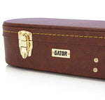 Gator Cases GW-335-BROWN Deluxe Wood Case for Semi-Hollow Guitars - Brown - Hollywood DJ