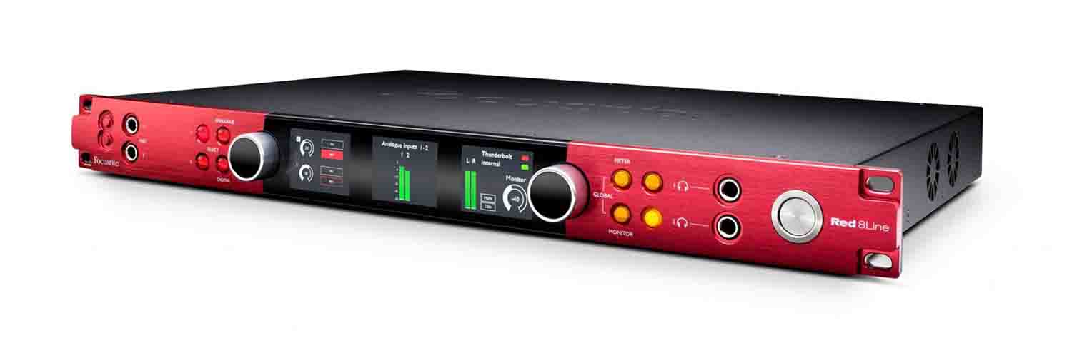 Focusrite Pro Red 8Line Rackmount 58x64 Dante/HDX/Thunderbolt 3 Audio Interface - Hollywood DJ