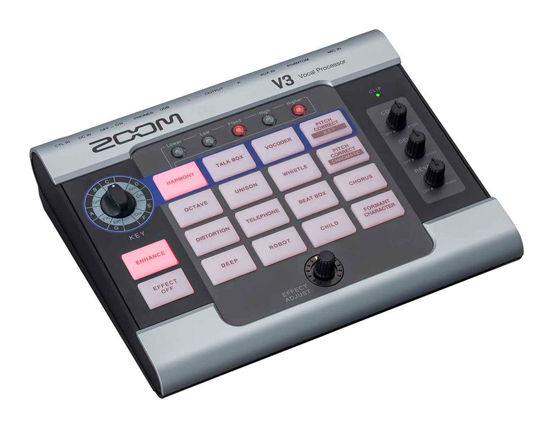 ZOOM V3 Vocal Processor with Multi Effects for Streaming and Recording - Hollywood DJ
