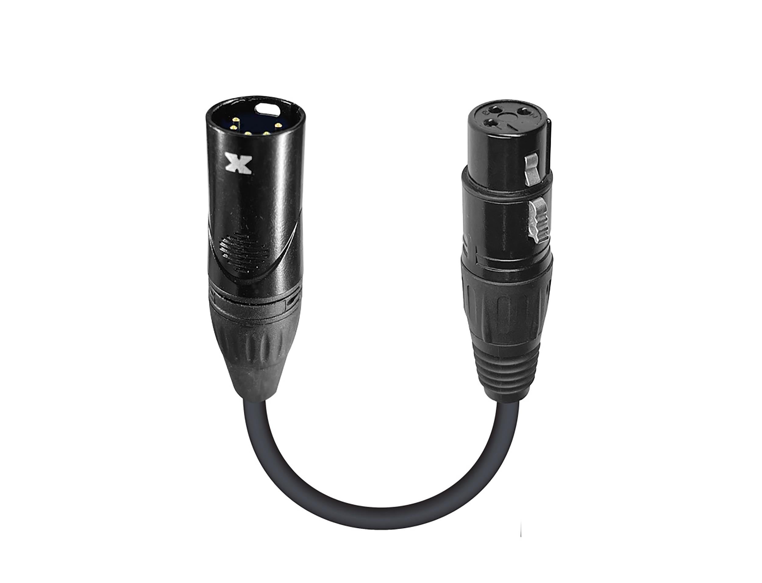 ProX XC-DMX5M3F Male XLR-5 to Female XLR-3 DMX Cable Adapter - 6 Inch by ProX Cases