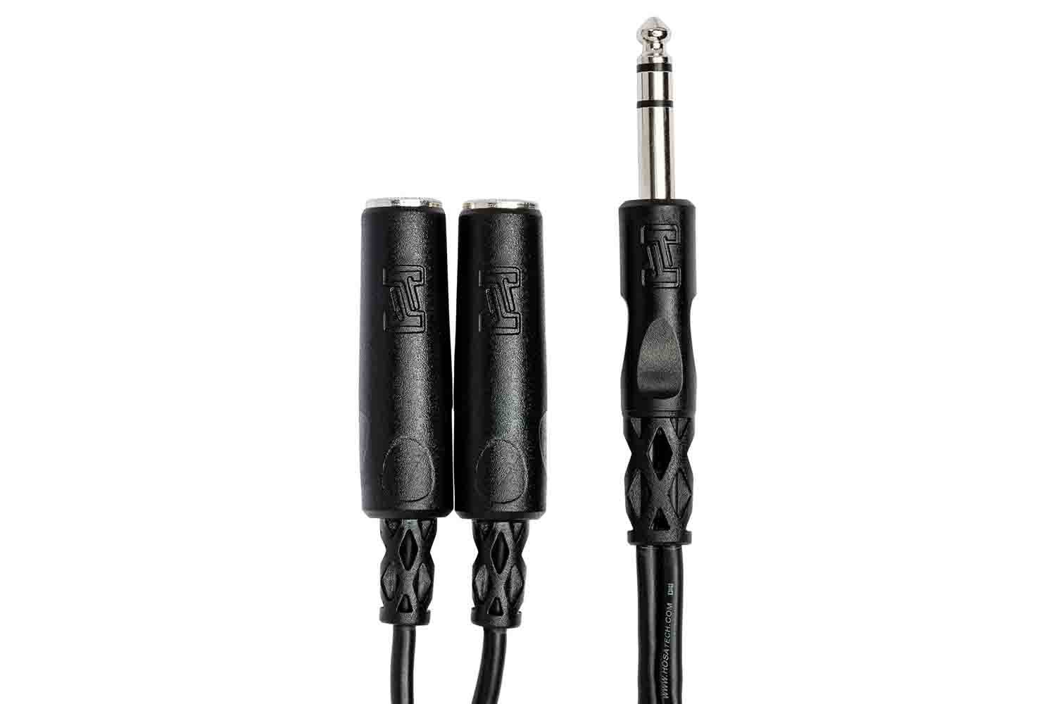 Hosa YPP-118 Y Cable, 1/4 in TRS to Dual 1/4 in TRSF - Hollywood DJ