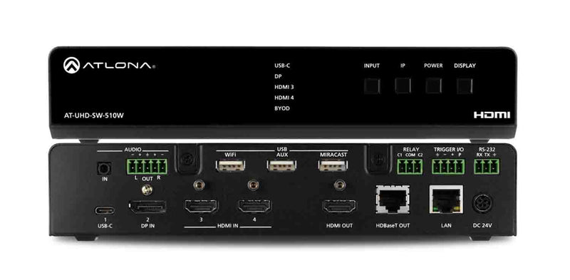 B-Stock: Atlona AT-UHD-SW-510W 5×2 Matrix Switcher with Wireless Link Atlona