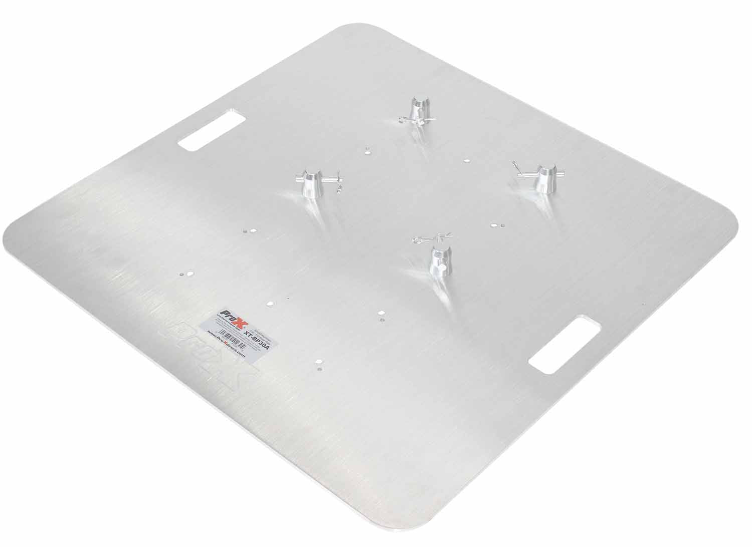 ProX XT-BP30A 8mm Aluminum Base Plate for F34 and F33 Trussing with Conical Connectors - 30" X 30" - Hollywood DJ