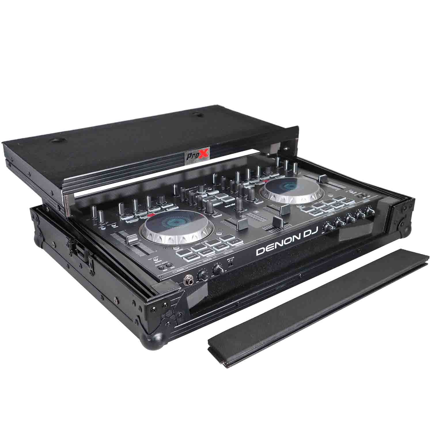 ProX X-DNMC4000LTBL, DJ Flight Case for Denon MC4000 Digital Controller with Laptop Shelf - Hollywood DJ
