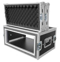 ProX T-4RSP14, 4U Vertical Shockproof Effects Rack 14" Depth Rail to Rail with Handles - Hollywood DJ
