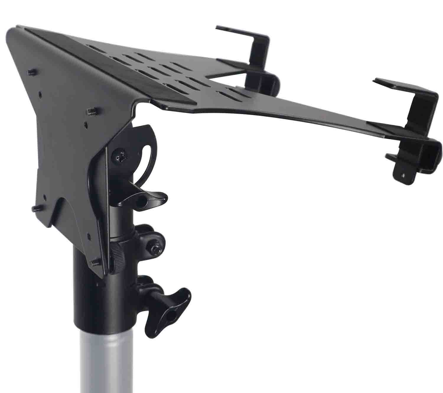 ProX X-LTF01BK Laptop Shelf Fits on Speaker Stand & Monitor VESA Arm Mount - Black - Hollywood DJ