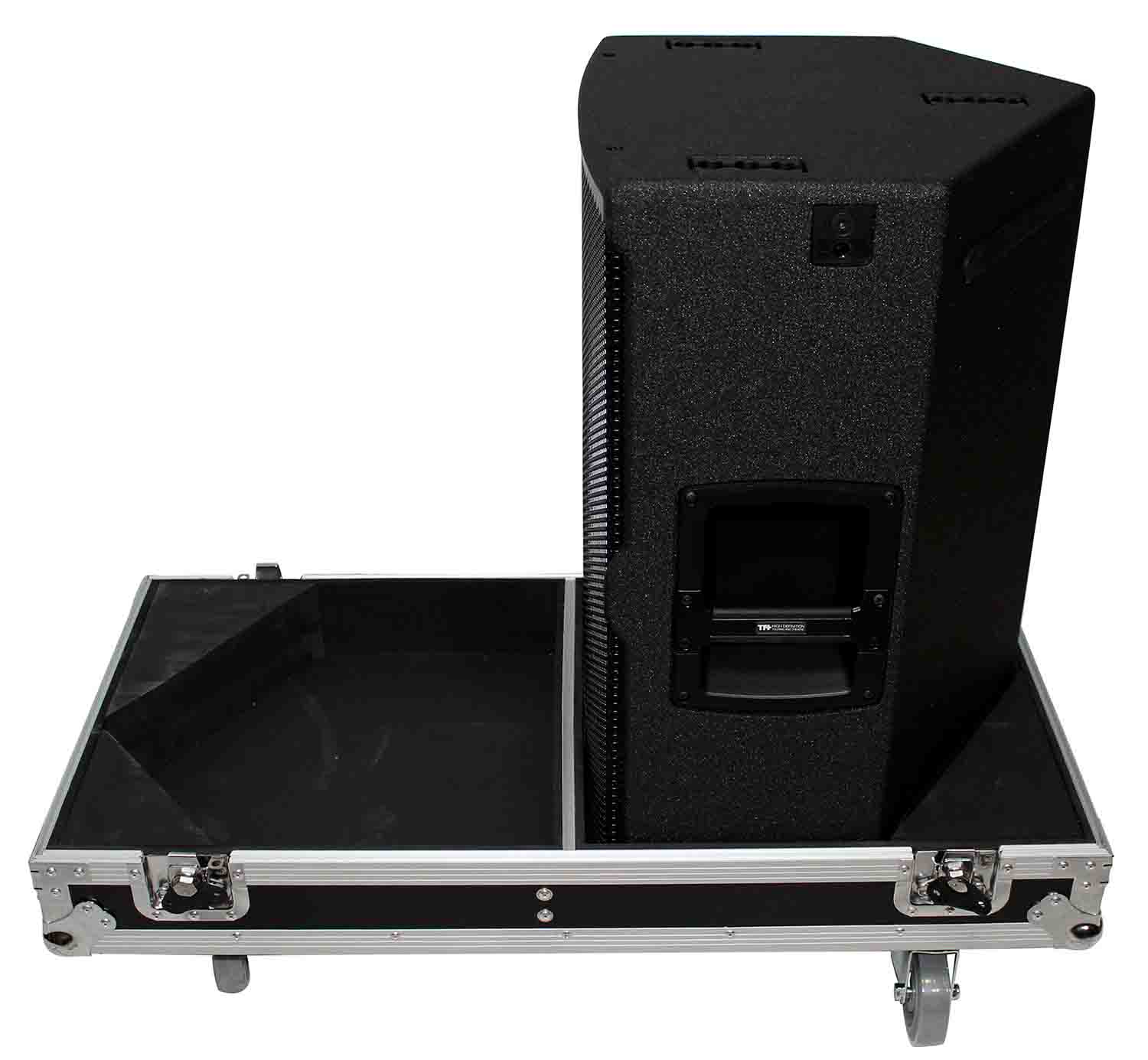 ProX X-RCF-TT25-AX2W Flight Case for Two RCF-TT25-A II High Definition Two-Way Speakers with 4 Inch Wheels - Hollywood DJ