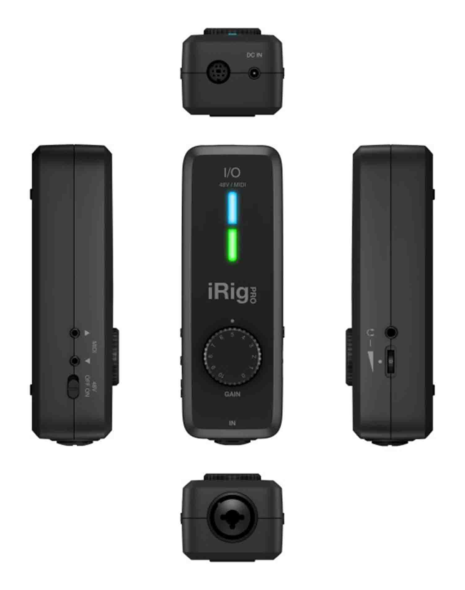 IK Multimedia iRig Pro I/O High Definition Audio Interface with MIDI for iOS and Mac - Hollywood DJ