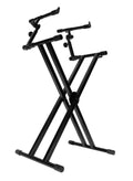 Onstage KS7292 Double-X ERGO-LOK Keyboard Stand with Second Tier - Hollywood DJ