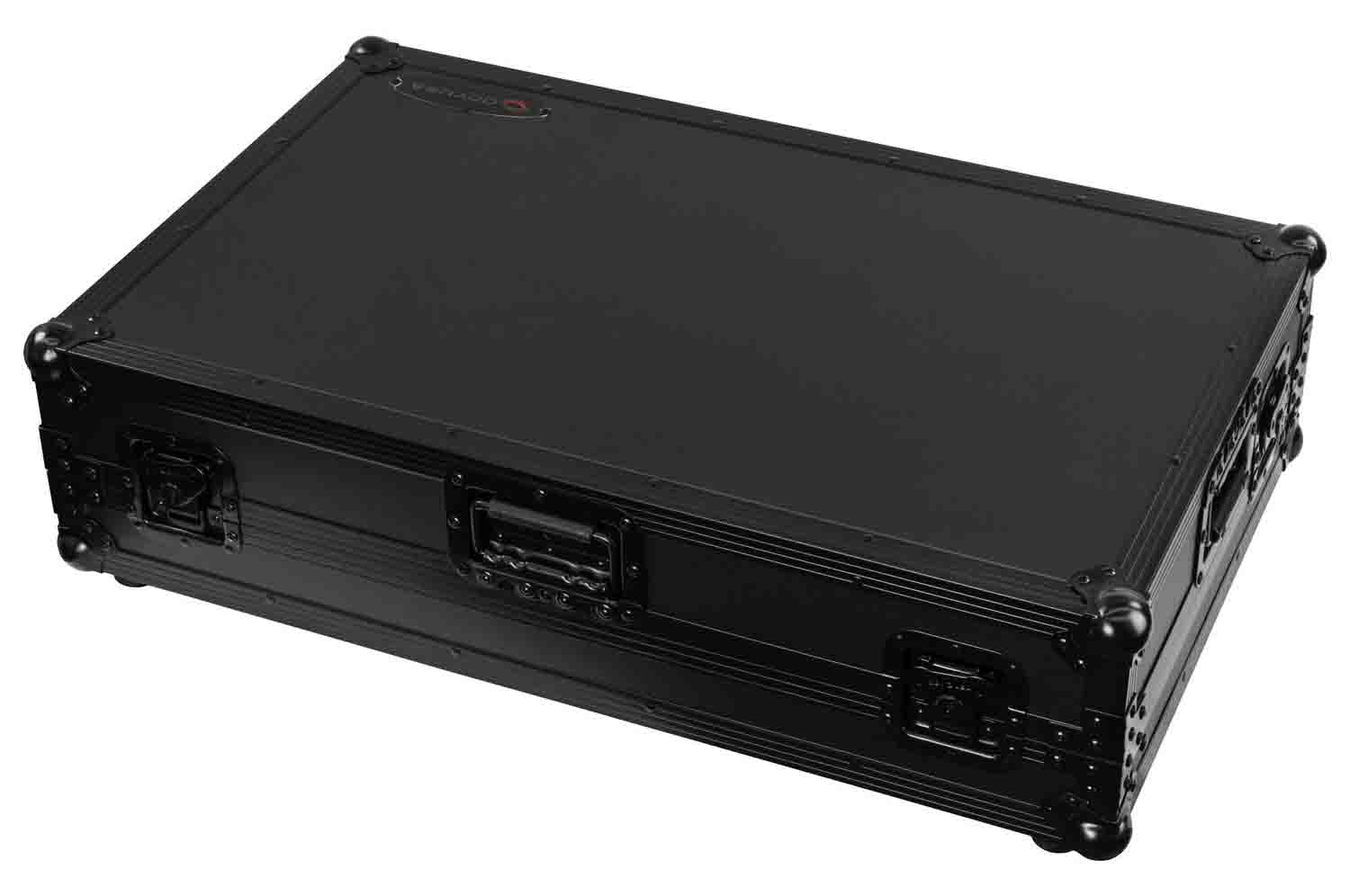 Odyssey FZGSDDJREV7WBL Glide Style Flight Case for Pioneer DDJ-REV7 Controller with Wheels and Laptop Platform - Black - Hollywood DJ