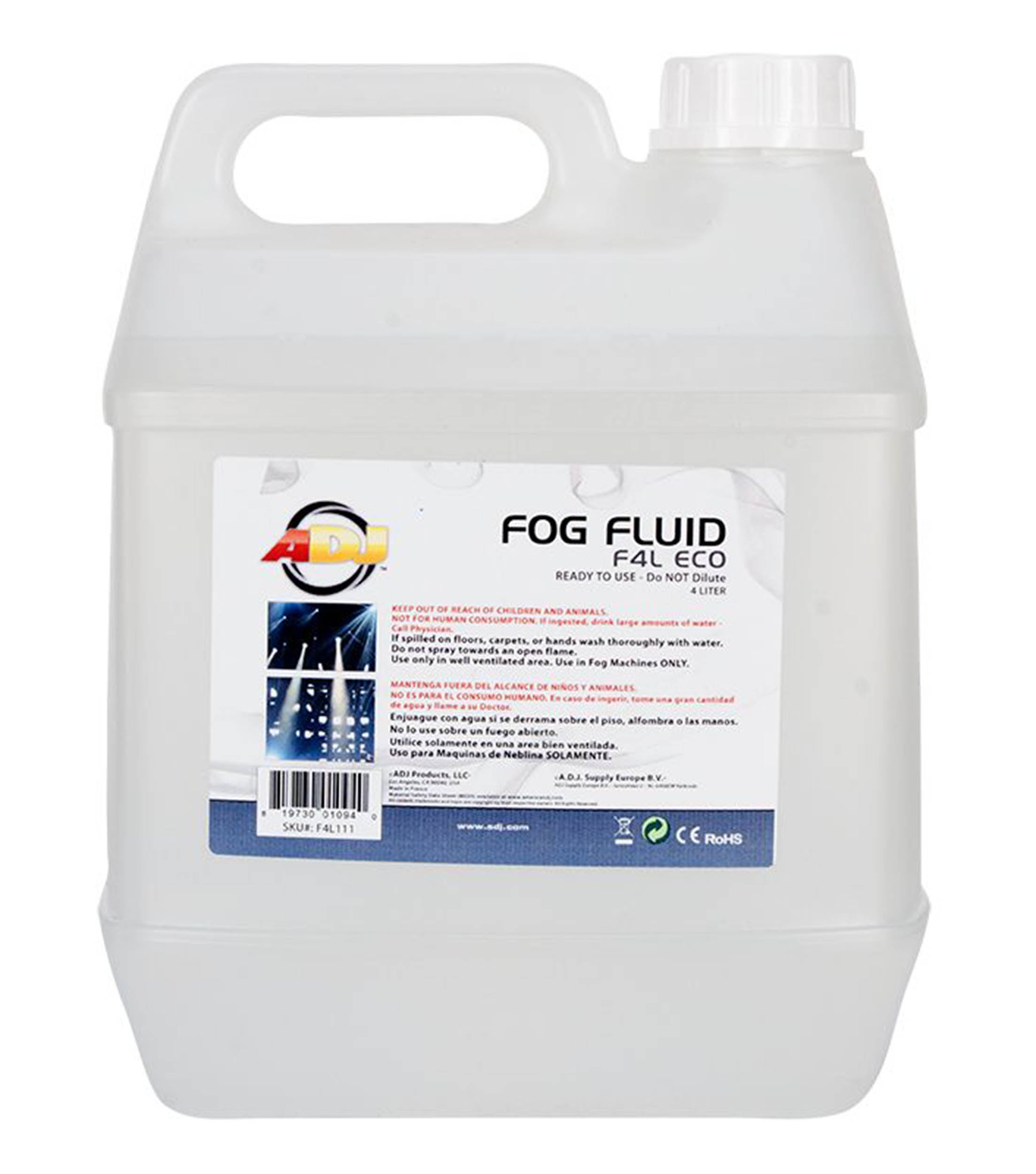 ADJ F4L ECO, Eco Fog Fluid - 4L by ADJ