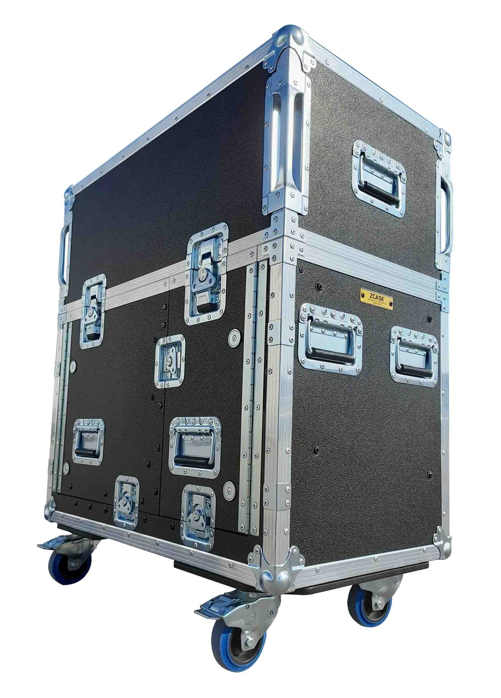 ProX XZF-YDM7EX1U LMA, Flip-Ready Hydraulic Console Easy Retracting Lifting 1U Rack Space Flight Case for Yamaha DM7-EX with wheels by ZCASE - Hollywood DJ