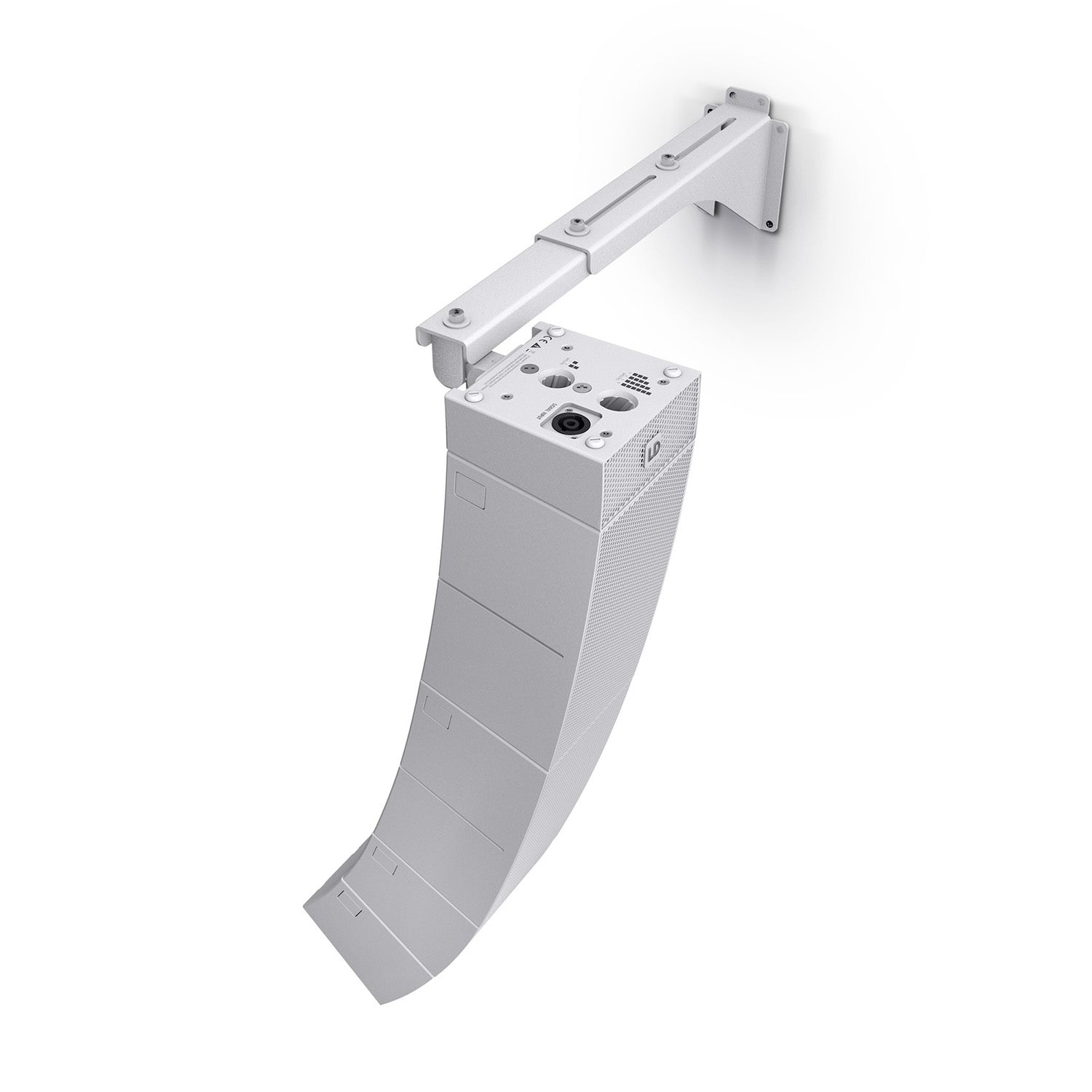 LD Systems CURV 500 WM BL W, Curv 500 Tilt and Swivel Wall Mount Bracket for Up to 6 Satellites - White - Hollywood DJ