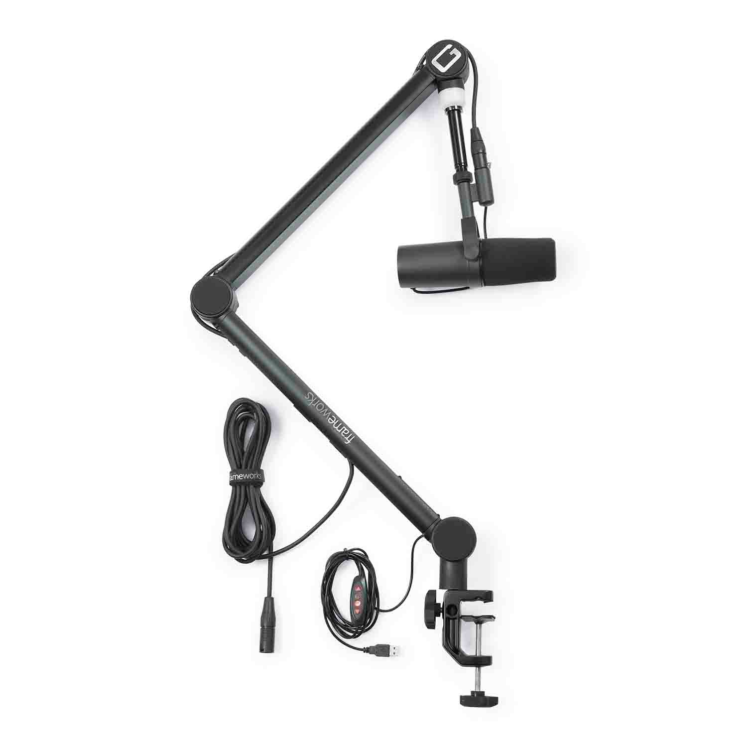 B-Stock: Gator Frameworks GFWMICBCBM4000 Professional Broadcast Boom Mic Stand with Led Light Gator Cases