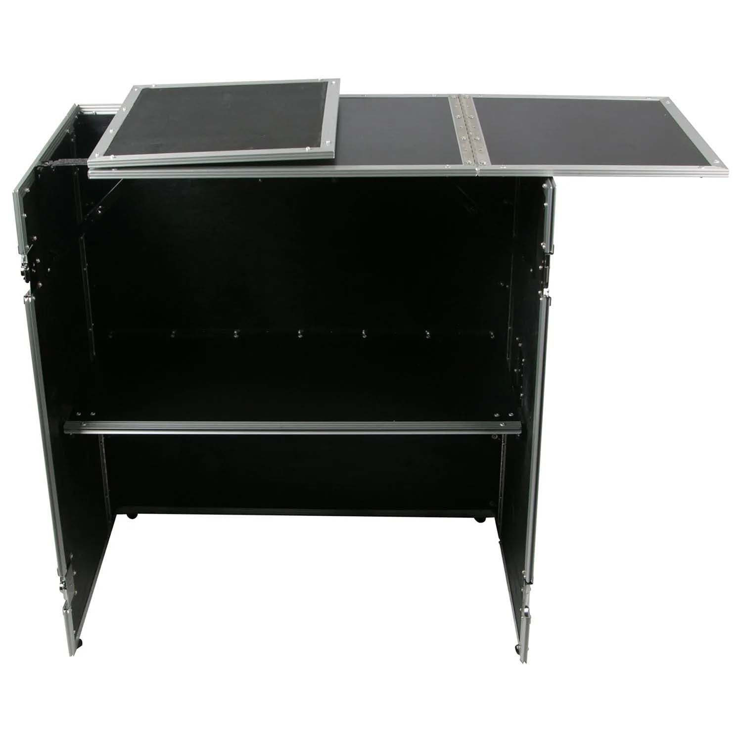 Odyssey FZF5437T, Fold-Out DJ Table Stand with Interior Support Shelf - Hollywood DJ