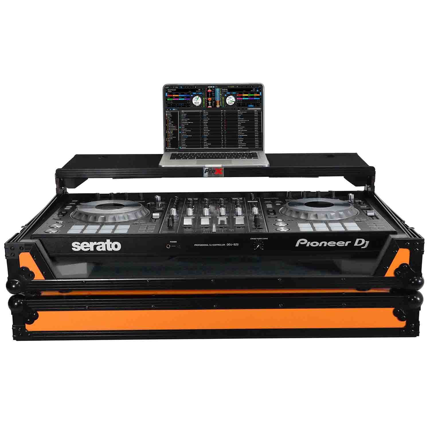 ProX XS-DDJSZWLTOB DJ Flight Case For Pioneer DDJ-SZ, DDJ-RZ DJ Controller - Black on Orange - Hollywood DJ