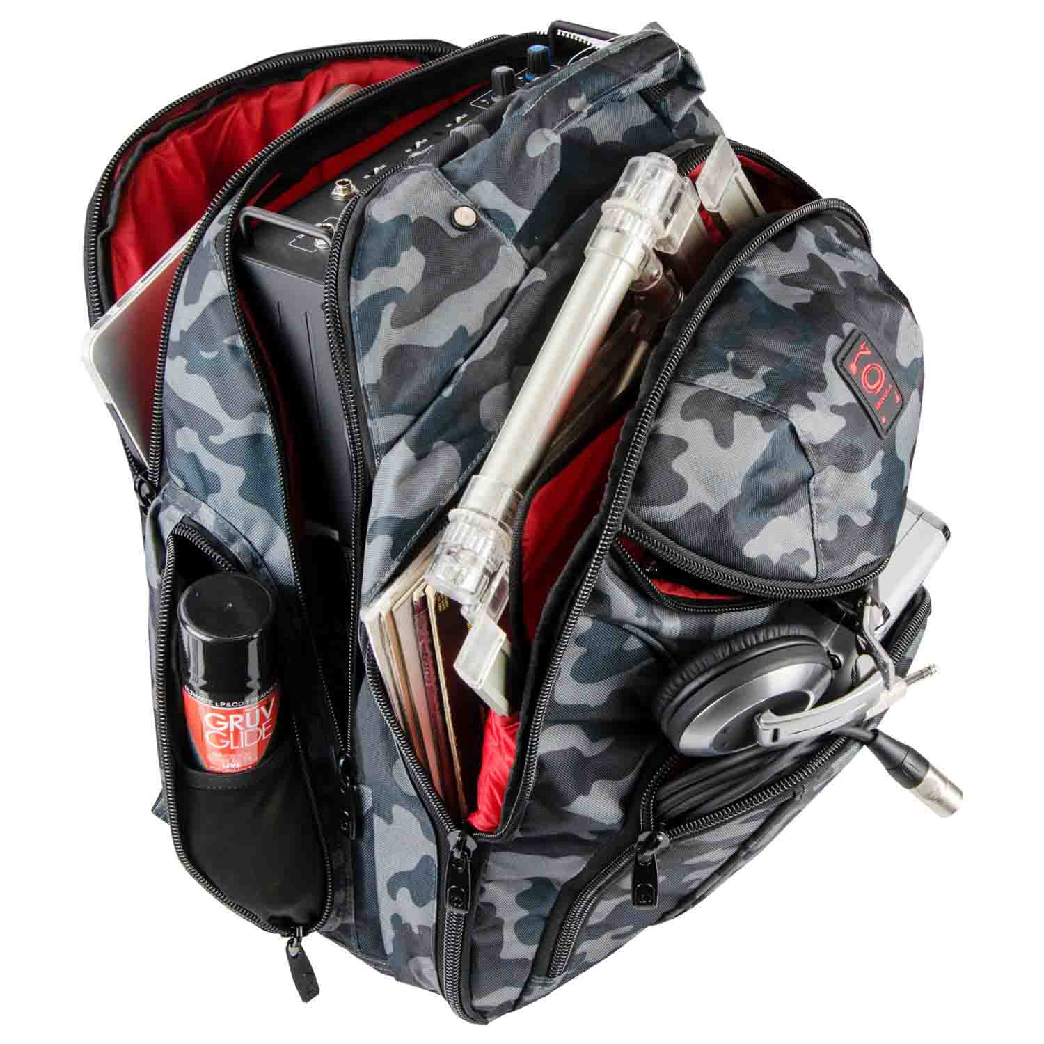 Odyssey BACKSPIN2GYC Gray Camouflage Digital Gear Backpack - Hollywood DJ