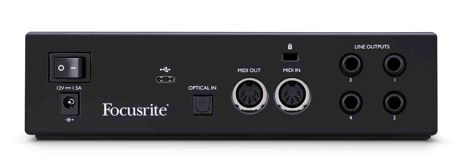 Focusrite CLARETT-PLUS-2PRE Desktop 10x4 USB Type-C Audio/MIDI Interface - Hollywood DJ