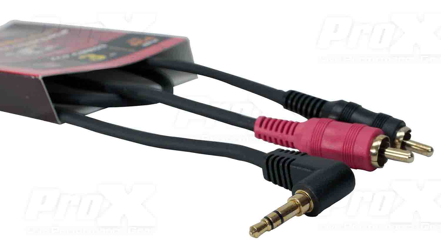 Prox XCP-CMR03 Audio Cable 1/8" Mini TRS to Dual RCA-M - 3 Feet - Hollywood DJ