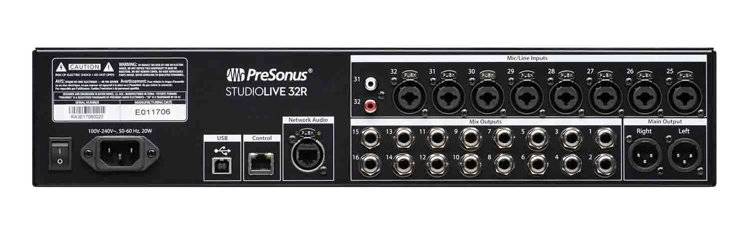 Presonus STUDIOLIVE 32R, 34-Input, 32-Channel Series III Stage Box and Rack Mixer - Hollywood DJ