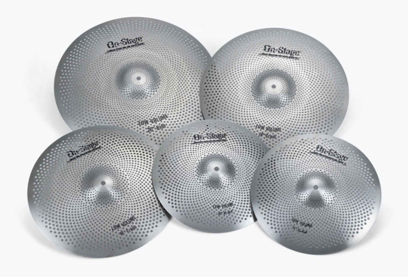 On Stage LVCP5000, Low Volume Cymbals - Polished Silver On-Stage