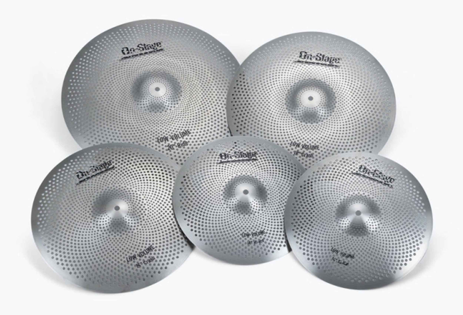 On Stage LVCP5000, Low Volume Cymbals - Polished Silver On-Stage