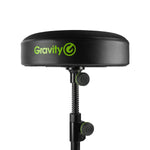 Gravity GFDSEAT1 Round Musicians Stool Foldable, Adjustable Height - Hollywood DJ