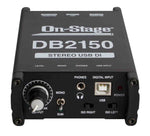 Onstage DB2150 Passive USB DI Box - Black - Hollywood DJ