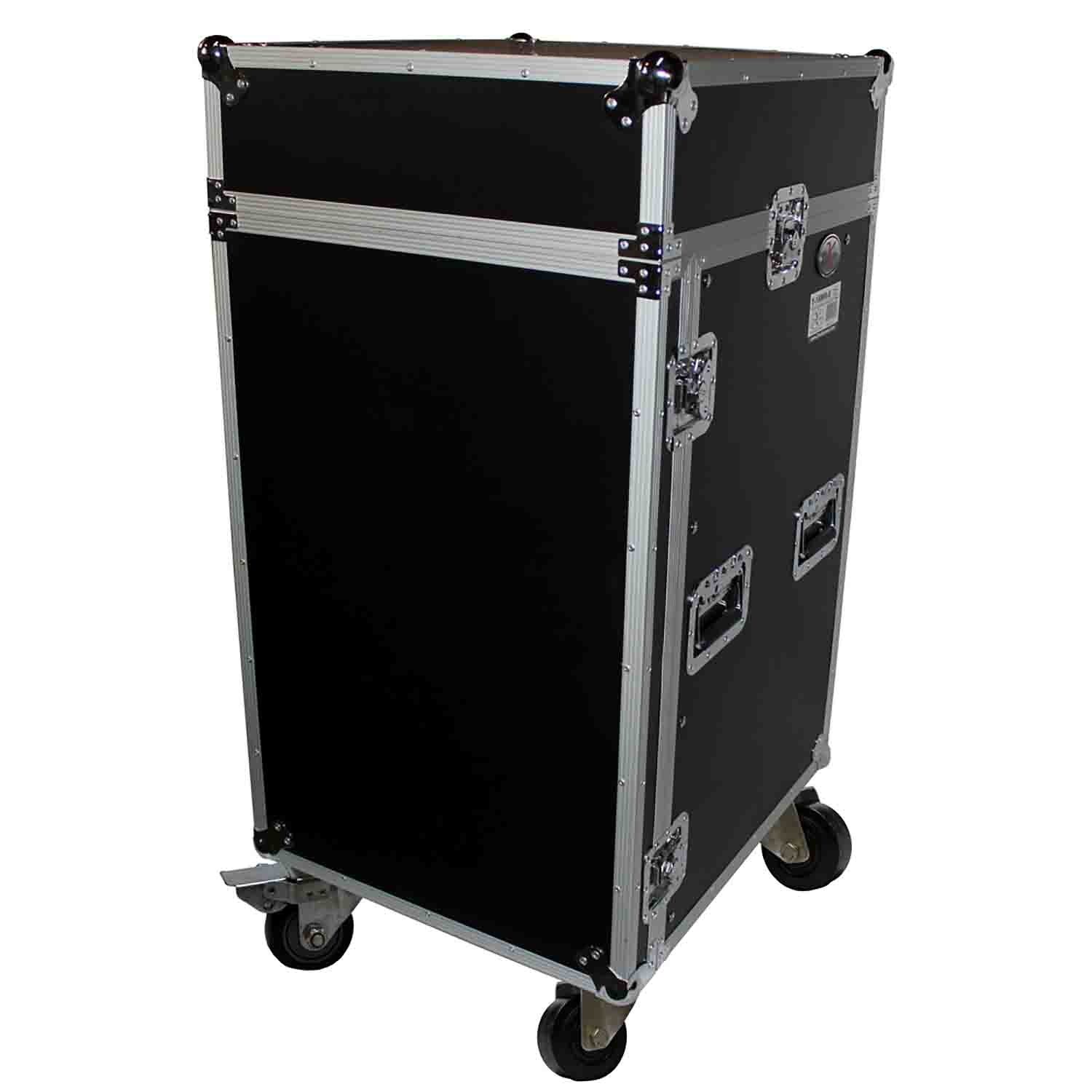 ProX T-18MRLT, 18U Rack x 10U Top Mixer DJ Combo Flight Case with Laptop Shelf - Hollywood DJ