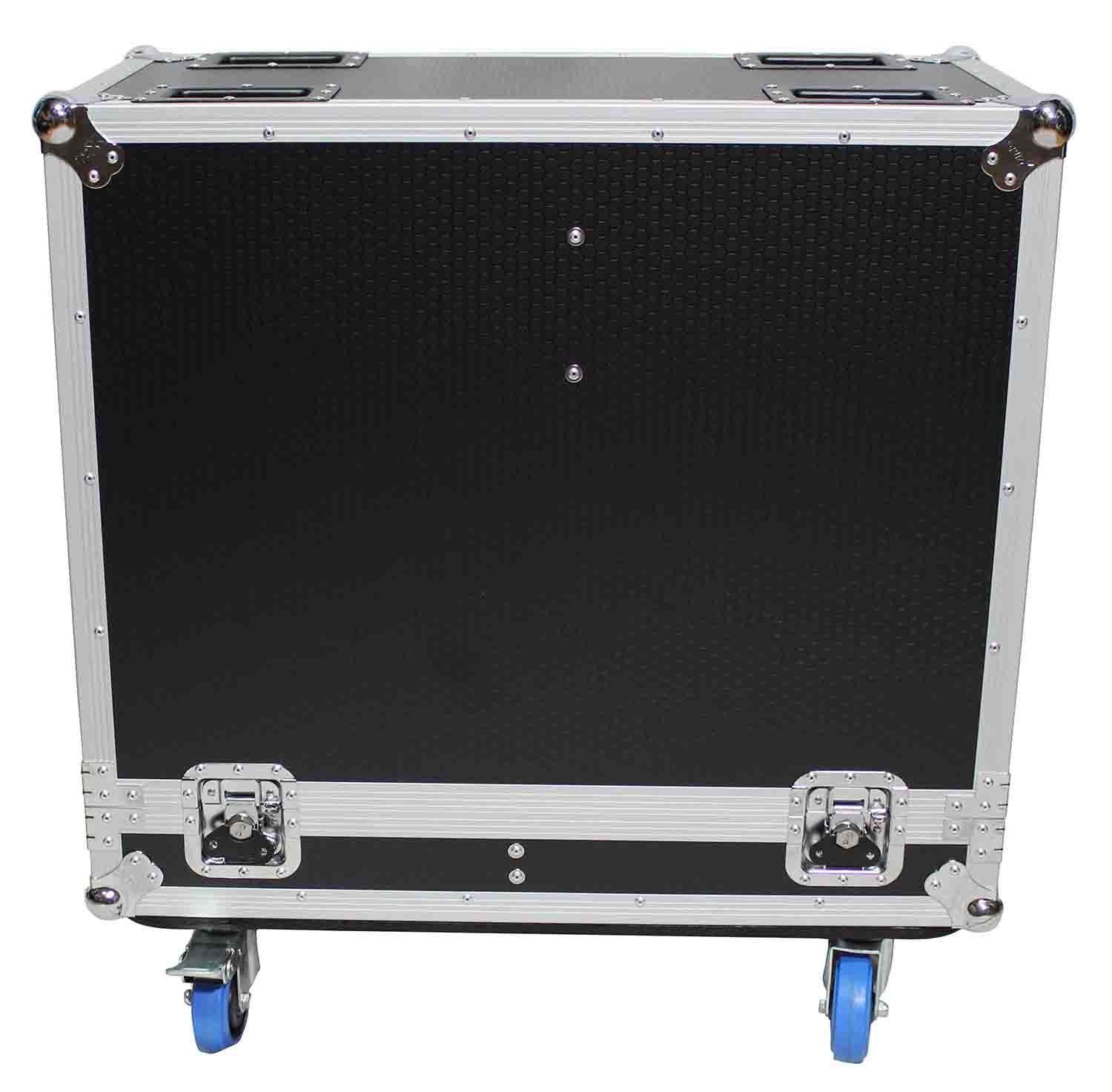ProX X-RCF-ST15SMA Flight Case for Two RCF ST 15-SMA Stage Monitors with 4 Inch Casters - Hollywood DJ