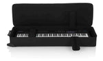 Gator Cases GK-88 SLIM Rigid EPS Foam Lightweight Case for 88 Note Keyboards with Wheels - Hollywood DJ