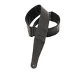 Levy's M7GG3-BLK, 3-Inch Wide Black Garment Leather Guitar Strap - Hollywood DJ