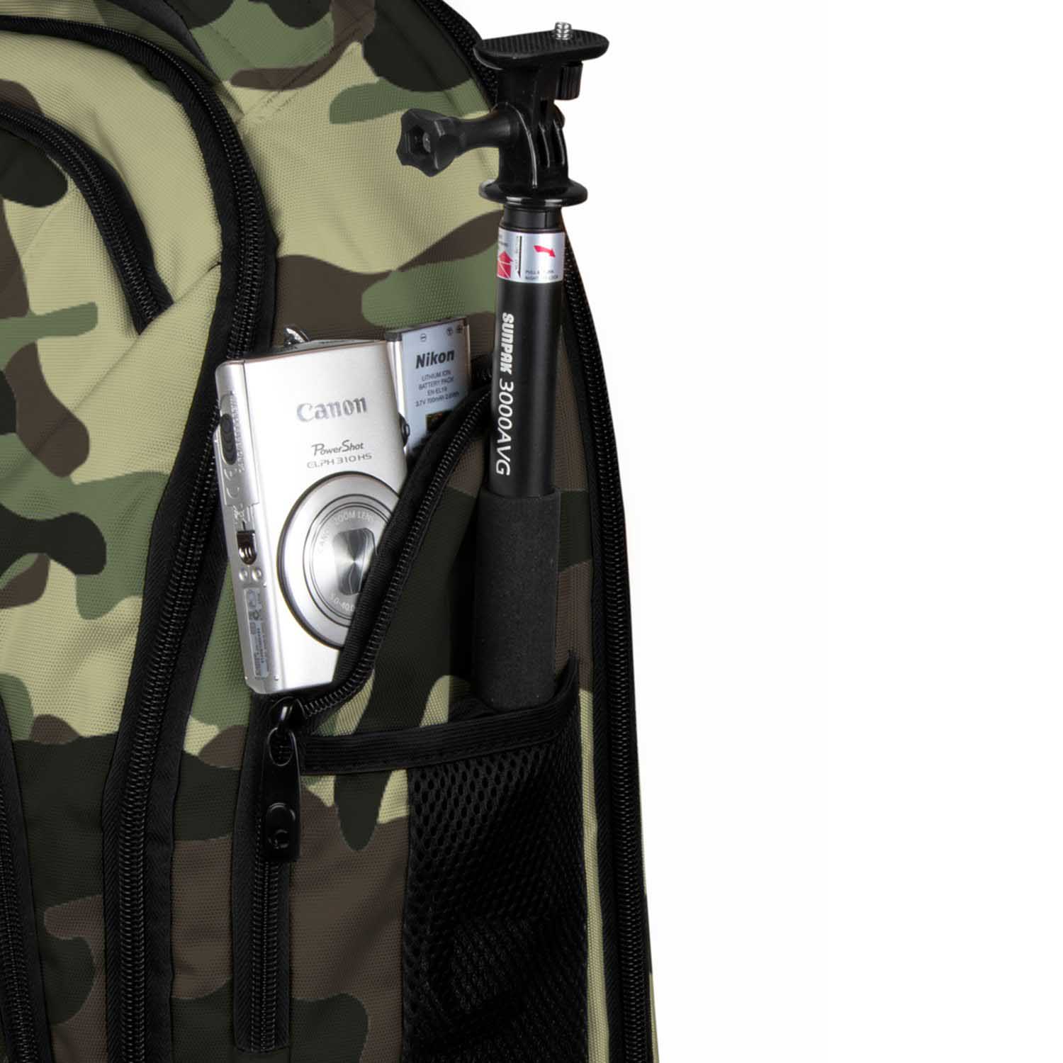 Odyssey BPBACKTRAKXLCAM Backtrak XL DJ Backpack Green Camouflage - Hollywood DJ