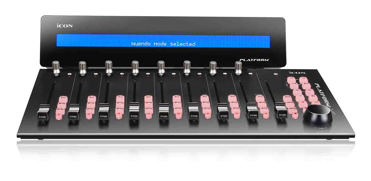 Icon Pro Audio PLATFORM M+ With 9 Motorized Faders Desktop DAW Controller - Hollywood DJ