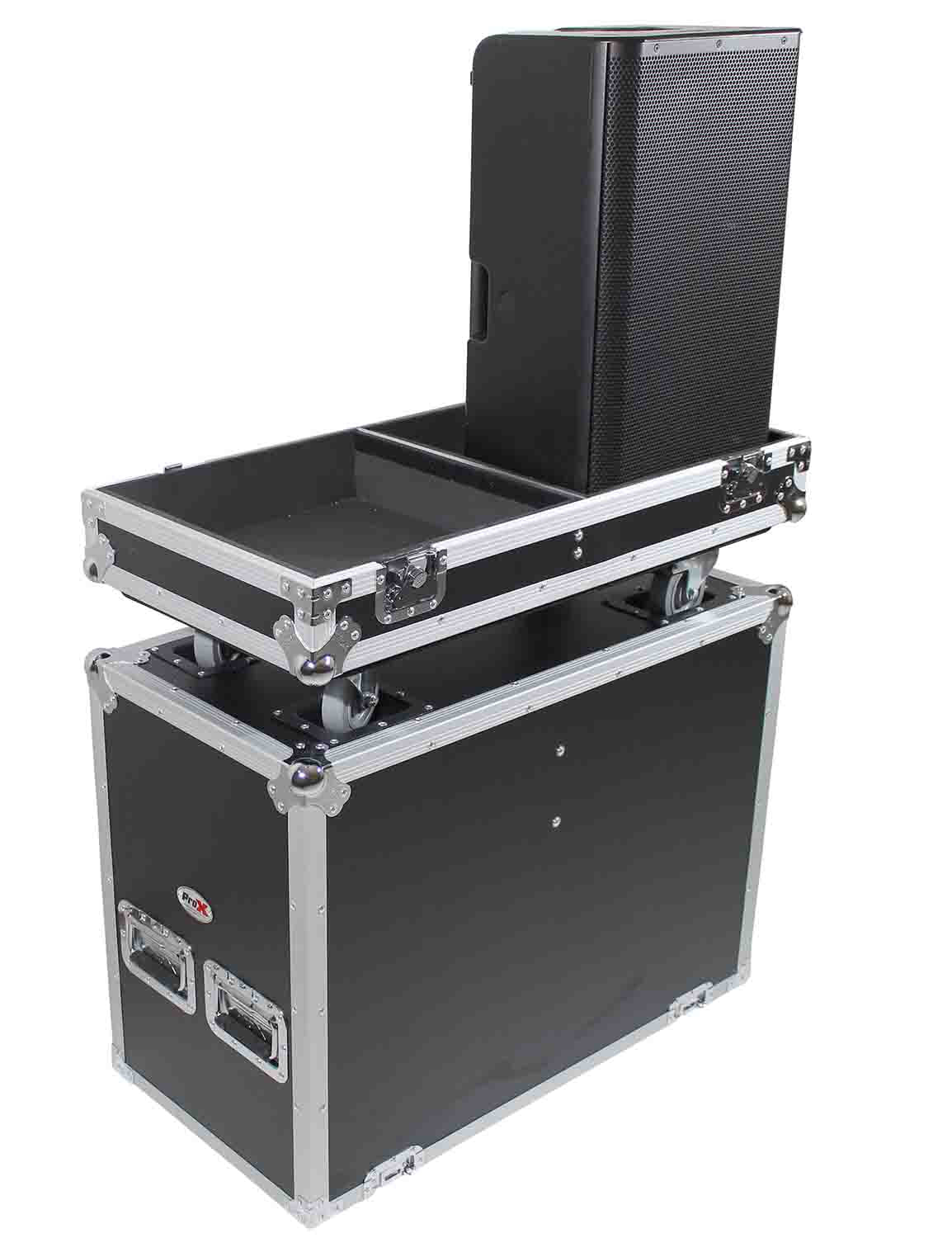 ProX X-QSCK12, ATA Style Flight Case for 2x QSC K12 or K12.2 Speakers - Hollywood DJ