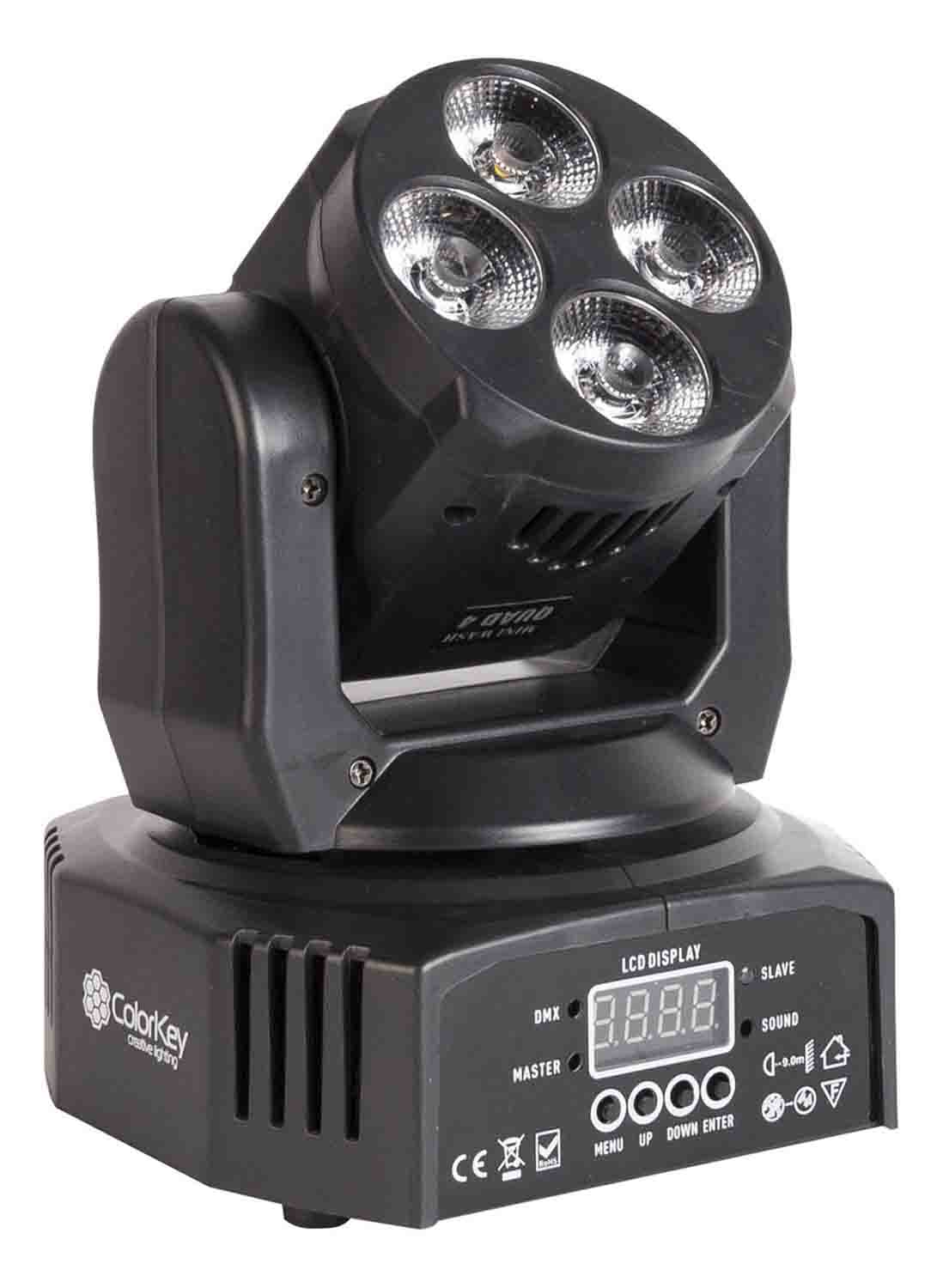 Colorkey CKU01-5033 Mover Miniwash QUAD 4 Compact Moving Head Wash Light - Hollywood DJ