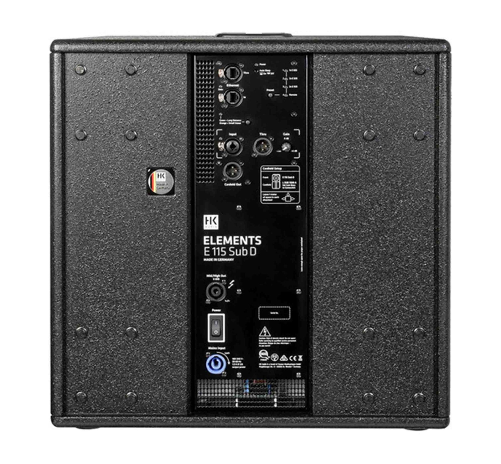 HK Audio EL-E115SUBD, 2400W 15-Inch Powered Subwoofer - Black - Hollywood DJ