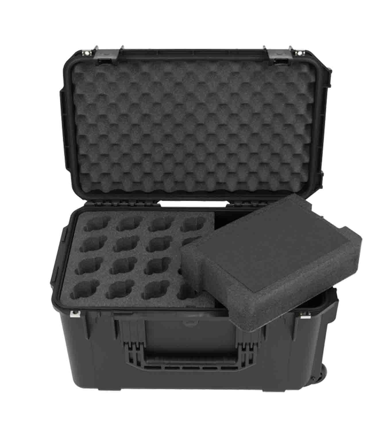 SKB Cases 3i-221312WMC iSeries Waterproof Case for 16 Wireless Microphones - Hollywood DJ