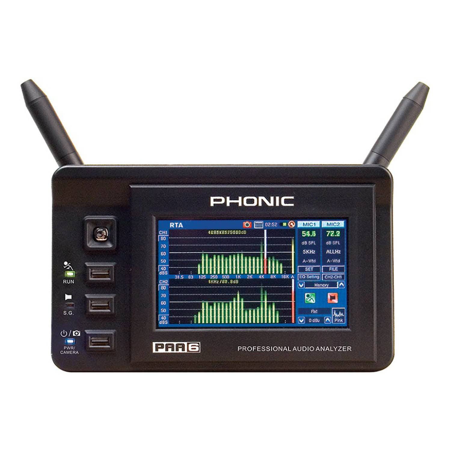 Phonic PAA6, Dual Channel Handheld Audio Analyzer - Hollywood DJ