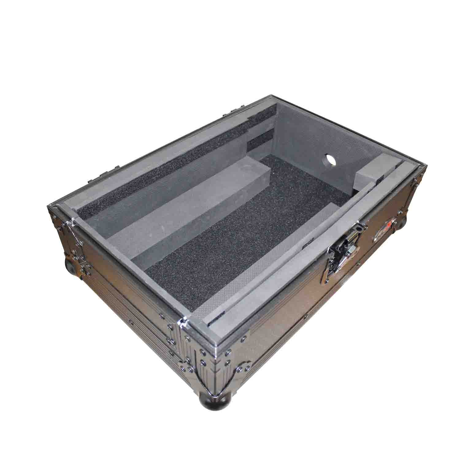 ProX XS-M10BL DJ Flight Case For Large Format 10 Inch DJ Mixers - Black on Black - Hollywood DJ