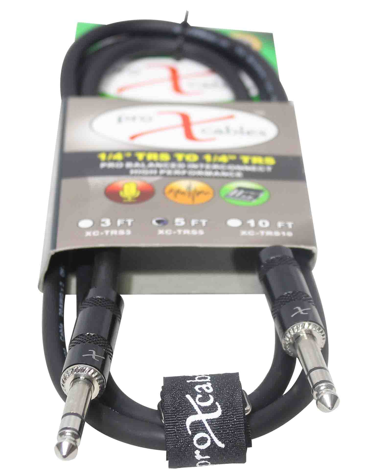 Prox XC-TRS05 Balanced 1/4" TRS-M to TRS-M High Performance Audio Cable - 5 Feet - Hollywood DJ