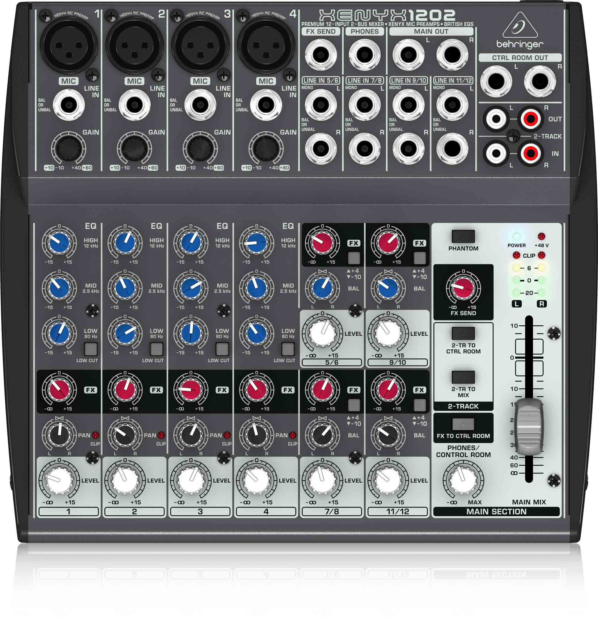 B-Stock: Behringer 1202 Premium 12-Input 2-Bus Mixer with XENYX Mic Preamps and British EQs - Hollywood DJ