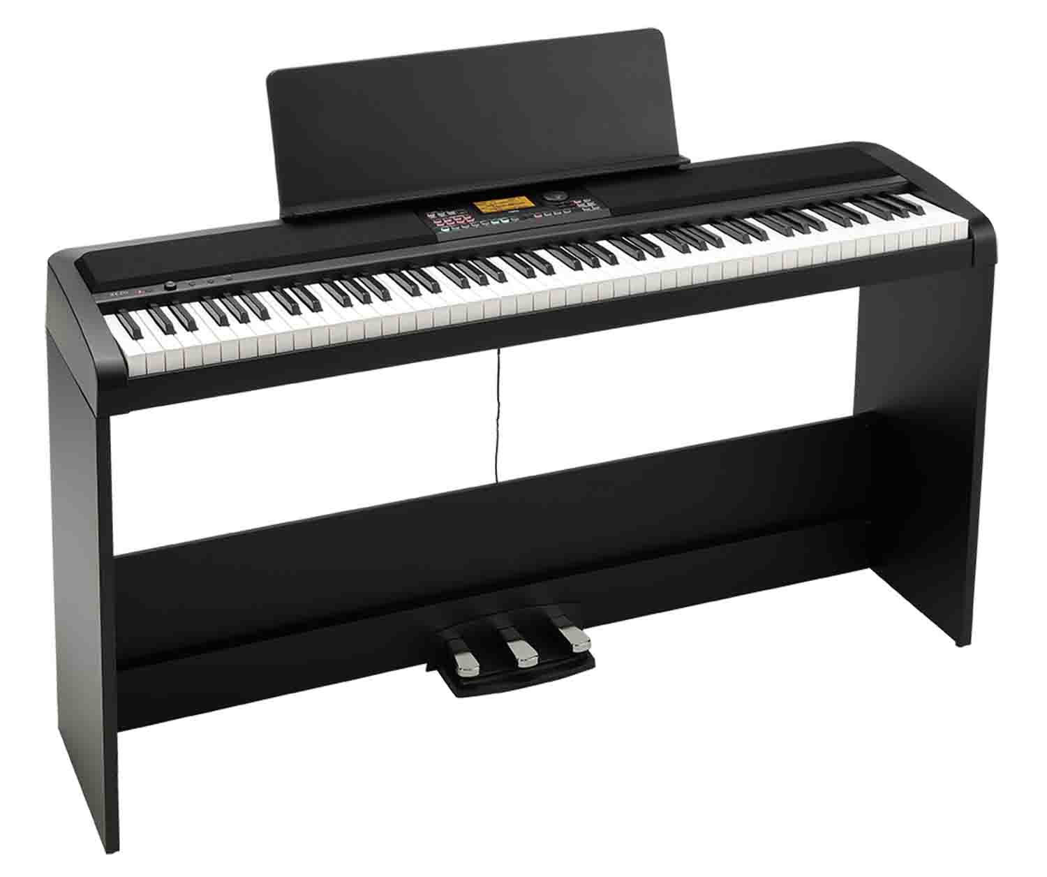 Korg XE20SP Digital Ensemble Piano with Stand and 3 Pedals - Hollywood DJ