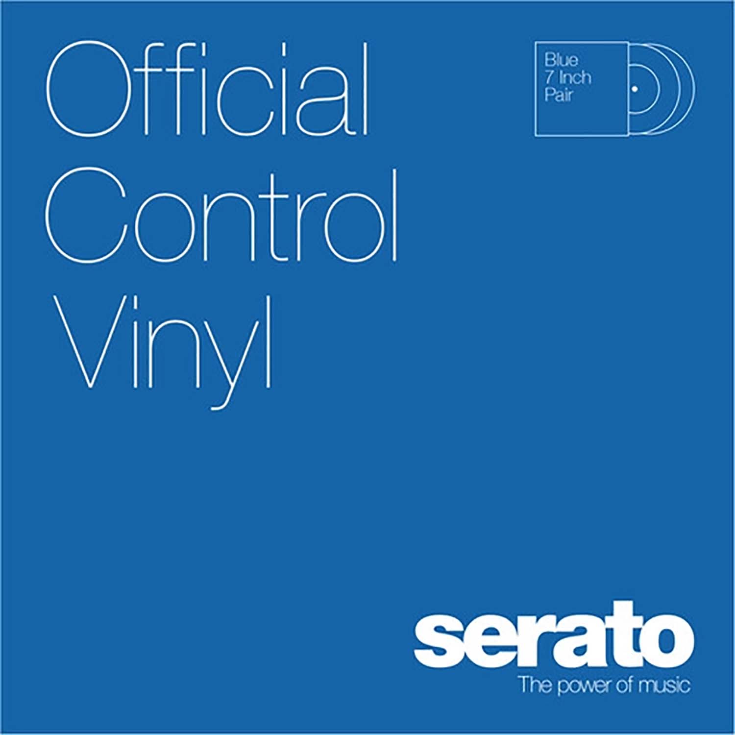 Serato SCV-PS-BLU-7 7-inch Control Vinyl Blue - Pair - Hollywood DJ