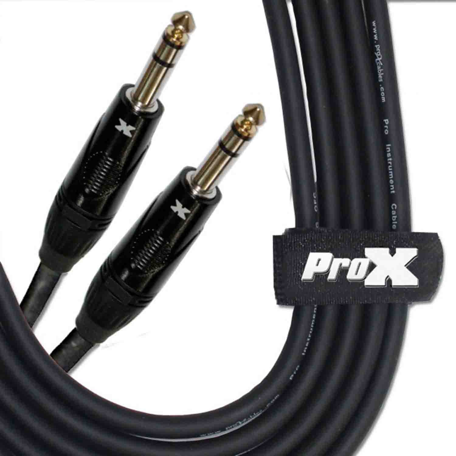 Prox XC-TRS05 Balanced 1/4" TRS-M to TRS-M High Performance Audio Cable - 5 Feet - Hollywood DJ