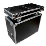 ProX X-RCF-TT25-AX2W Flight Case for Two RCF-TT25-A II High Definition Two-Way Speakers with 4 Inch Wheels - Hollywood DJ