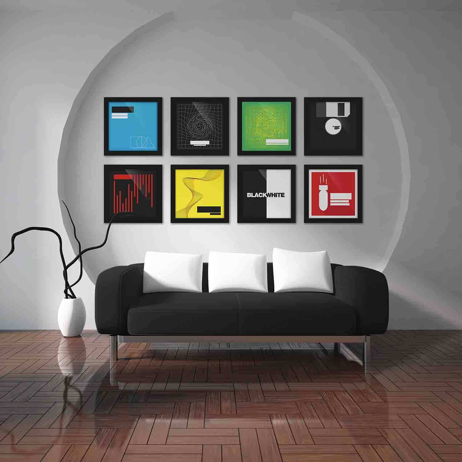 Glorious Vinyl Frame Set for 12'' Records - White - Hollywood DJ