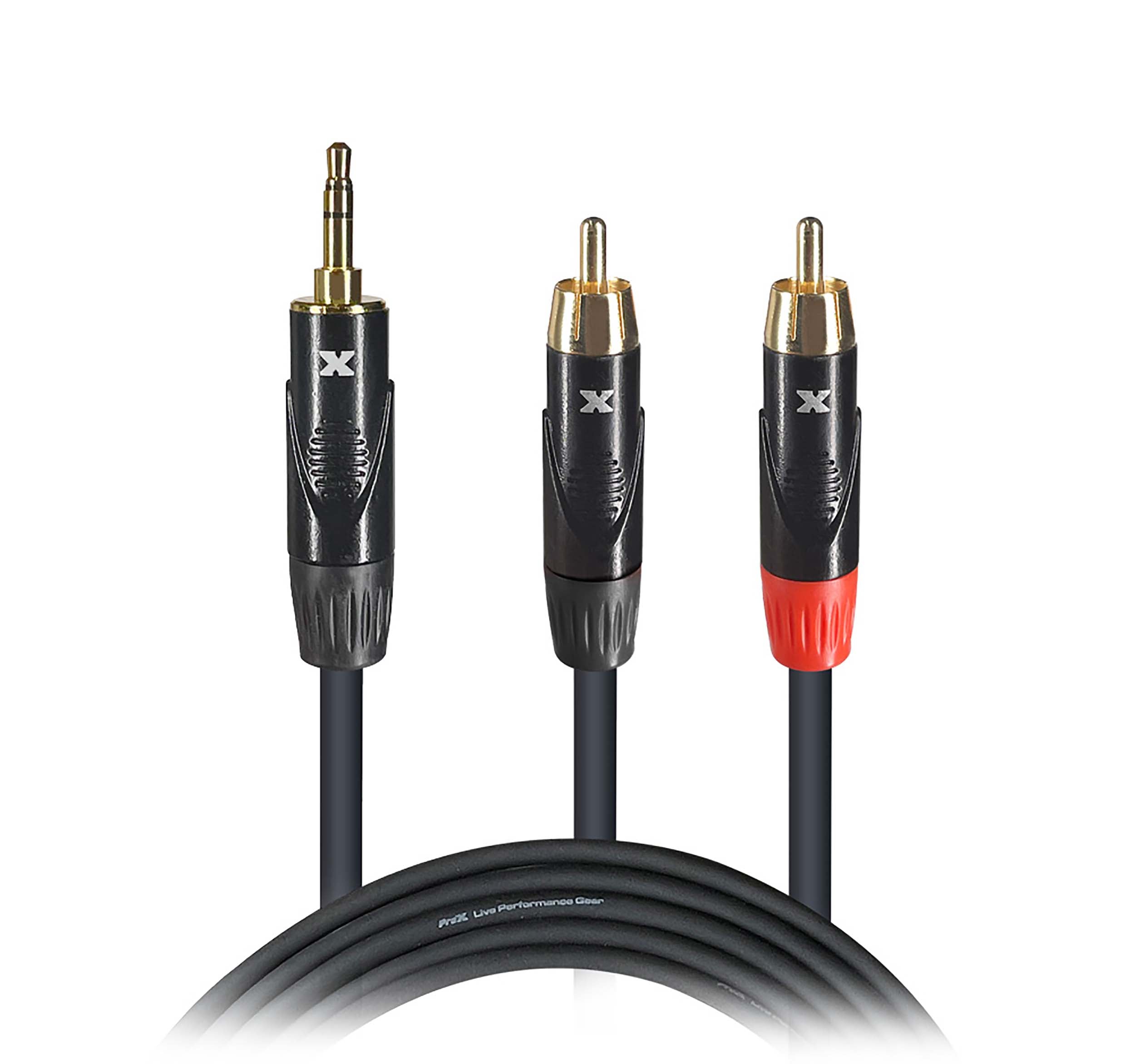 Prox XC-CMR6 Unbalanced 1/8" Mini TRS-M to Dual RCA-M High Performance Audio Cable - 6 Feet by ProX Cases