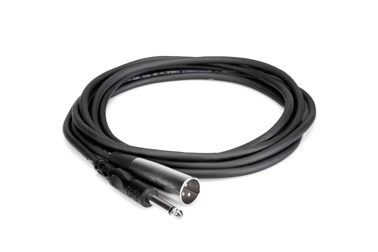 Hosa PXM-105 Unbalanced Interconnect Cable 1/4 in TS to XLR3M - 5 Feet - Hollywood DJ